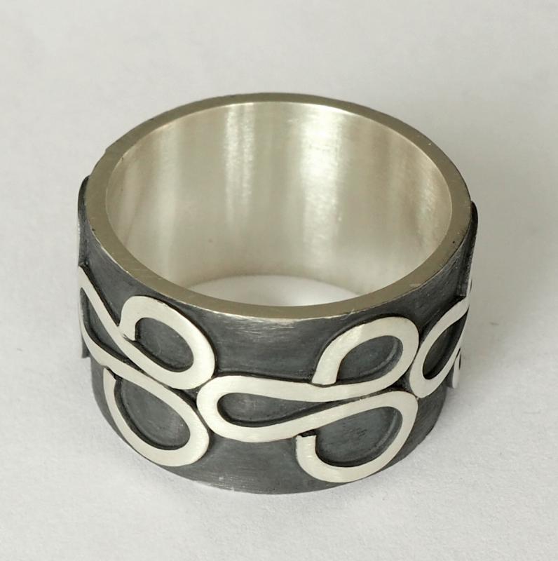 Zilveren ring. 