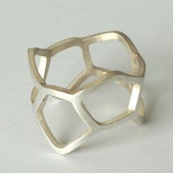 Zilveren ring.